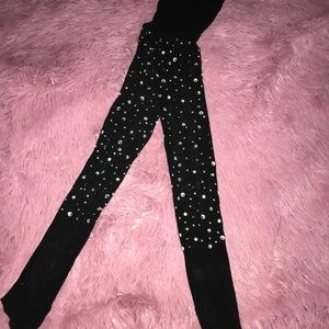 Diamond studded tights